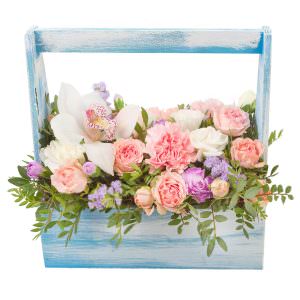 Композиция дереянном в ящике «Летоландия»