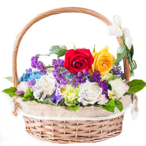 Корзина с цветами «Волшебный закат»