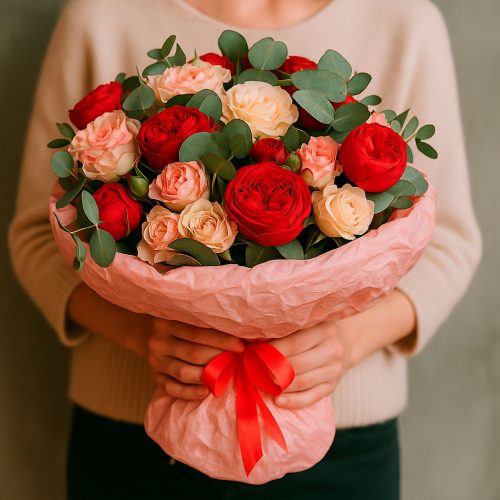 Букет из свежих цветов «Романтика»