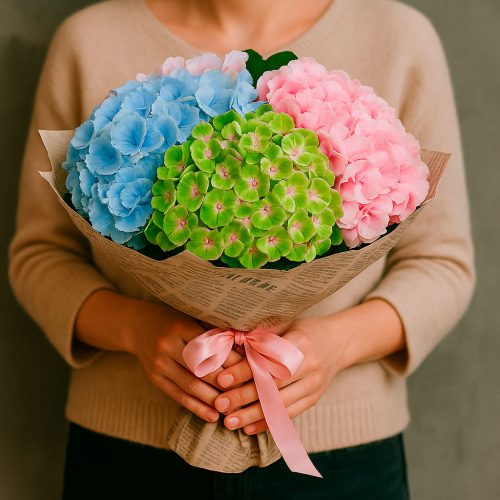 Букет из свежих цветов «Воздушная фантазия»