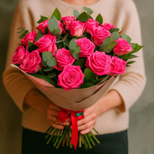 Букет цветов «Розовый шарм»