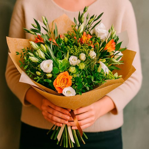 Флористический букет «Утренний свет»